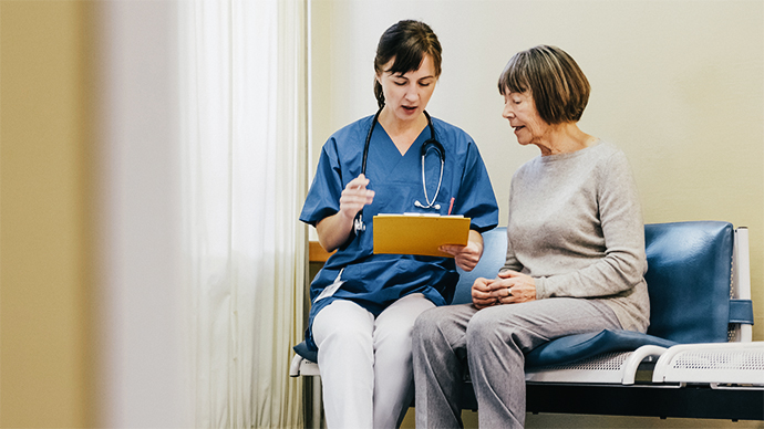 Sjukvårdspersonal och patient